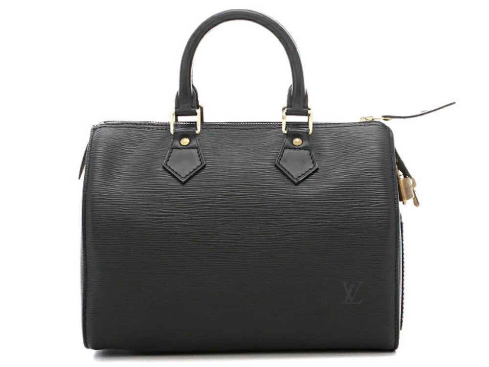 LOUIS VUITTON Bag Handbag Speedy Epi Noir Black